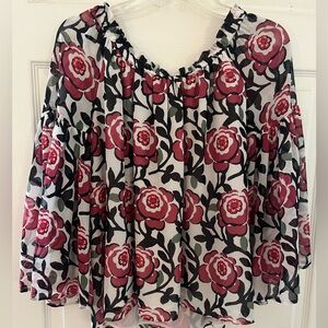 Beautiful floral off the shoulder LOFT blouse